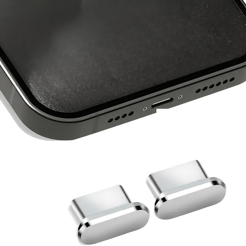 Protector de polvo de aleación de aluminio ajustado perfectamente para iPhone - Material de metal, protector de polvo con interfaz Type-C para iPhone 16 Pro Max y 15 Pro Max, regalo perfecto para ocasiones especiales