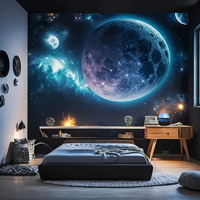 Proyector de Luz Nocturna LED Galaxia 1pc - Diseño Cósmico de Estrellas y Planetas, Lámpara de Ambiente con Alimentación USB para Dormitorio, Sala de Estar o Decoración de Salón de Juegos, Temática Fantasía Moderna, Brillo Ajustable, Control Remoto Inclu