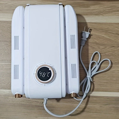 Secador de zapatos portátil de 360° con secador de pelo calentado - Flujo de aire 3D ajustable, temporizador inteligente, enchufe de EE. UU./Europa, diseño compacto para uso en casa y viajes, secador de zapatos, secador de casa, secador elegante, ajustes