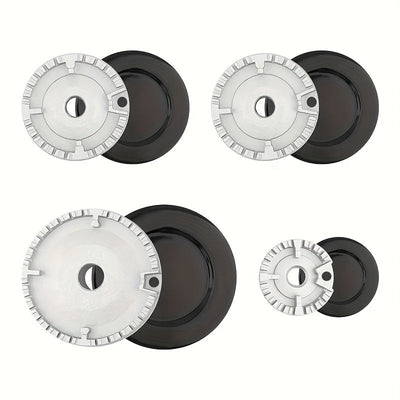 Conjunto de 4 Cubiertas Cónicas para Extintor de Fuego + Juego de Desviadores de 4 Piezas para Tapa del Quemador de Horno Sabaf, Accesorios para Estufa de Gas, Quemadores y Hornos \ Conjunto Cónico para Quemador Sabaf