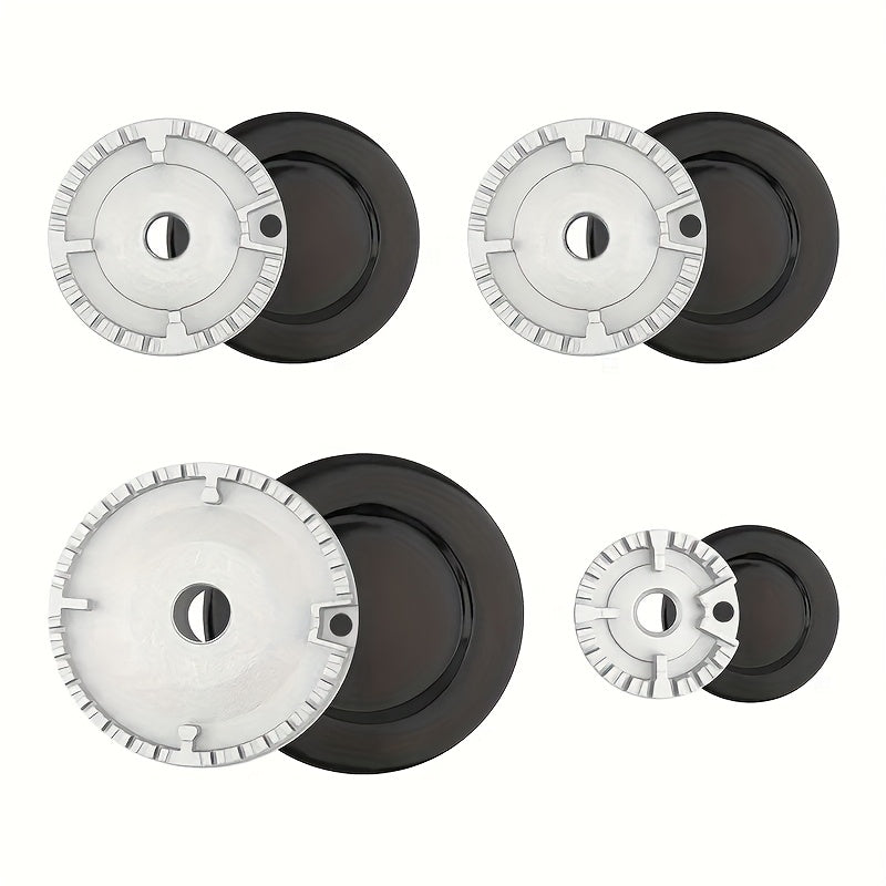 Conjunto de 4 Cubiertas Cónicas para Extintor de Fuego + Juego de Desviadores de 4 Piezas para Tapa del Quemador de Horno Sabaf, Accesorios para Estufa de Gas, Quemadores y Hornos \ Conjunto Cónico para Quemador Sabaf