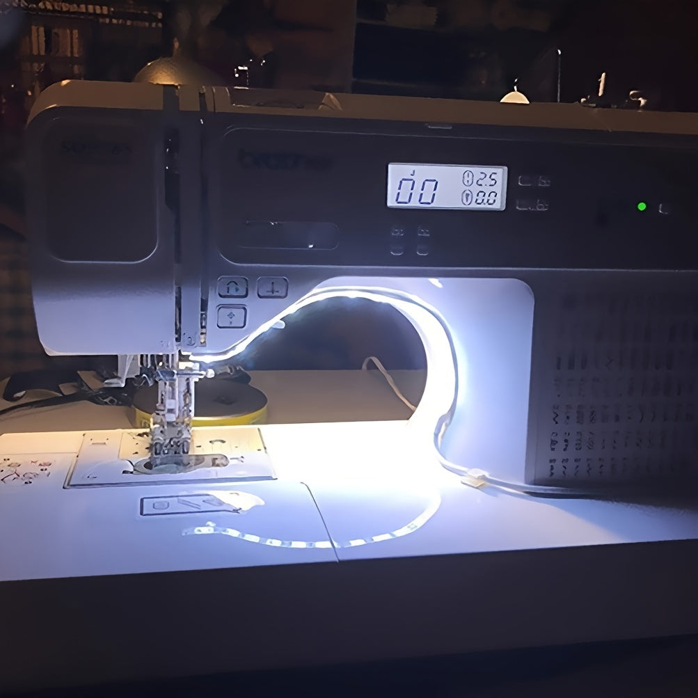 Tira de Luz LED con Alimentación USB para Máquinas de Coser con Regulador Táctil - Decorativa, No Requiere Batería, Perfecta para Regalos de Navidad, Oficina Festiva, Dormitorio, Hotel, Fiesta, Decoración de Restaurante