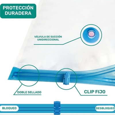 Bolsas de compresión por vacío, 1 y 7,62 pulgadas, una variedad de opciones mejoradas y material espesado, 3 tamaños, bolsas de compresión super ahorradoras de espacio para almacenamiento de ropa plegada, ropa gruesa, edredones y mantas, bolsas de empaqu