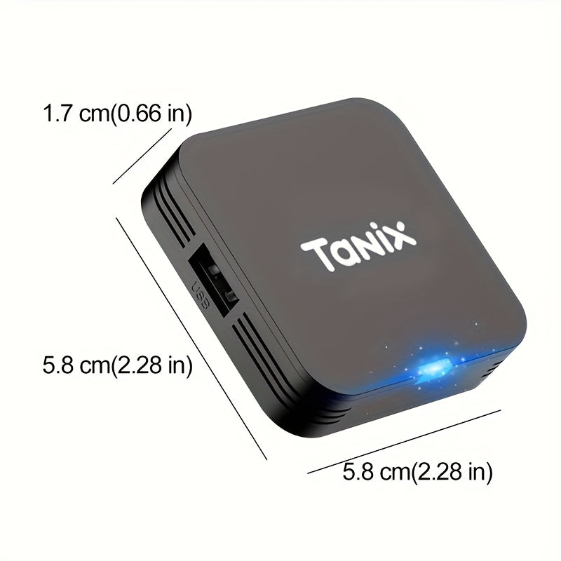 TUOGTCI Android 10.0 Mini Caja de TV con procesador Allwinner H313 Quad-Core, 4K Ultra HD 60Hz, montable en la pared o detrás de la TV, diseño compacto para entretenimiento de ahorro de espacio, alimentado por USB con control remoto, dispositivo de trans