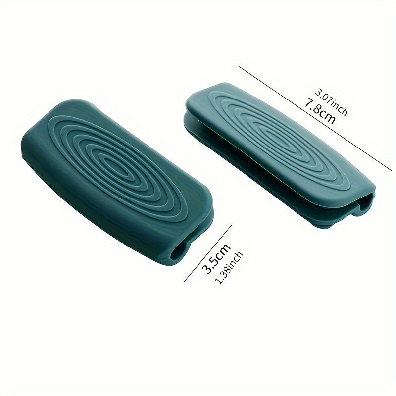 Fundas para Mangos de Silicona, Antiescaldaduras y Antideslizantes, Accesorios de Cocina Resistentes al Calor - Multicolor, 1 Par, Cubiertas para Mangos de Ollas
