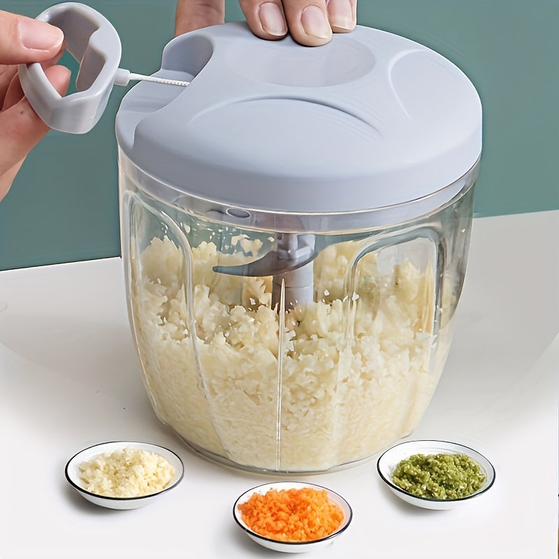 1, cortador de verduras, trituradora multifuncional de ajo, molinillo de ajo, trituradora manual de ajo, cortador de frutas creativo, accesorios de cocina, utensilios de cocina, 500/900ml