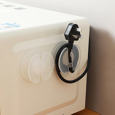 1 pieza, soporte de bobinador de cables transparente para freidor de aire, cafetera y auriculares - Organizador de cables de plástico duradero con diseño transparente, sujeción segura para un manejo seguro de cables, accesorio de electrodoméstico de coci