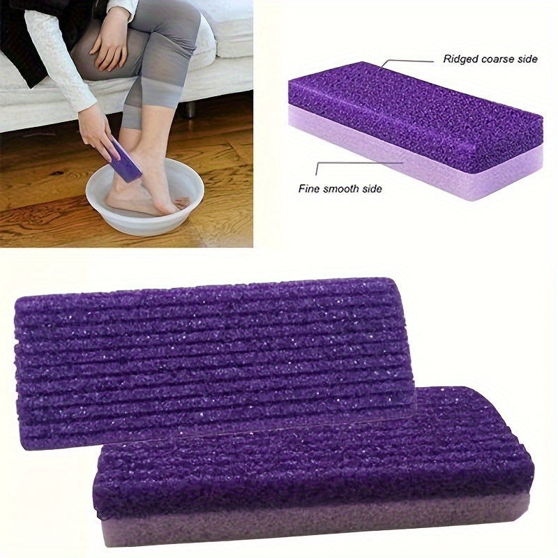 1/2pcs Esponja de Piedra Abrasiva Reutilizable para Pies, Exfoliante Duro Beige Claro para Cuidado del Pie, Herramientas de Pedicura, Productos SPA para Uñas