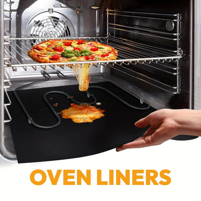 1pc/2pcs/4pcs Forros Para Horno, Estera Reutilizable Para Horno De Microondas, Resistente A Altas Temperaturas, Espesor De 0,2 Mm, Antiadherente, Para El Fondo Del Horno O Microondas, Fácil De Lavar