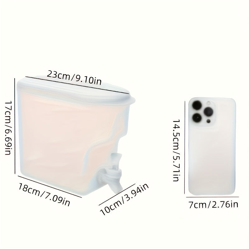 Botella de agua fría de refrigerador de gran capacidad con grifo - Cubo de bebidas resistente a altas temperaturas, adecuado para té helado, jugo y refresco, perfecto para cocina y bar, diseño impermeable, grifo fácil de verter, multiusos, regalo ideal p