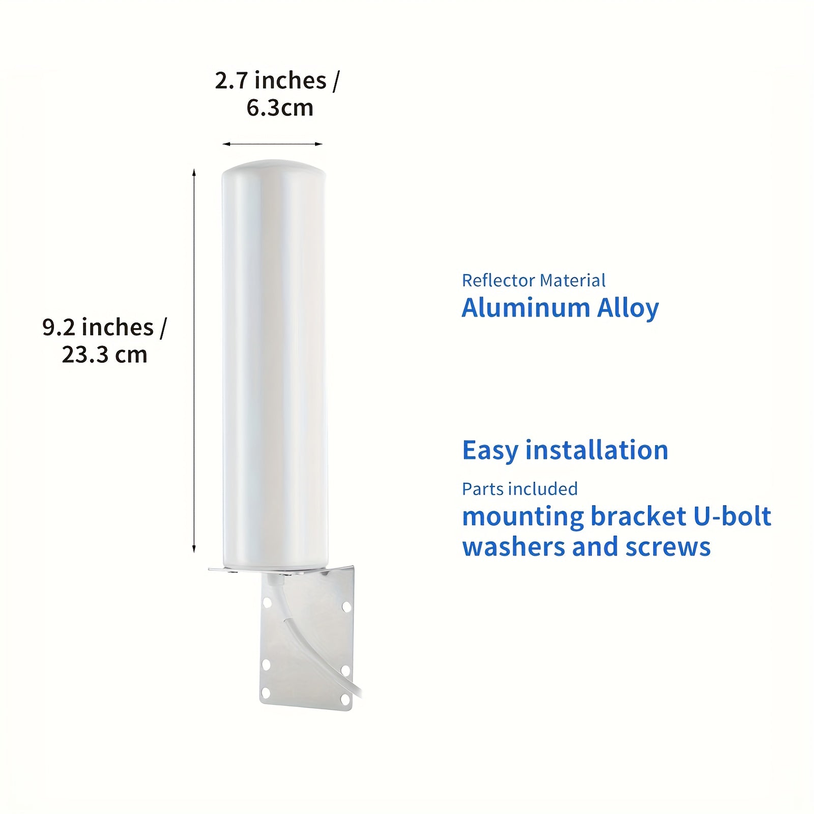 Antena Celular Omni 4G LTE de Alta Ganancia 698-2700MHz 28dBi con Conector Hembra N Montable en Pared para Amplificador de Señal/Router/Punto de Acceso - Compatible con Cámaras Espía SPYPOINT, TACTACAM y Más, Equipo de Conectividad de Red | Diseño Compac