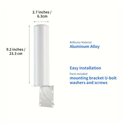 Antena Celular Omni 4G LTE de Alta Ganancia 698-2700MHz 28dBi con Conector Hembra N Montable en Pared para Amplificador de Señal/Router/Punto de Acceso - Compatible con Cámaras Espía SPYPOINT, TACTACAM y Más, Equipo de Conectividad de Red | Diseño Compac