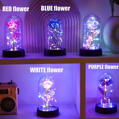 1 pieza de luz de rosa con batería compatible con 3 botones, incluye batería, iluminación decorativa, decoración de escena, decoración de habitaciones, decoración del hogar, decoración de oficinas, regalo de cumpleaños de San Valentín, fijo de iluminació