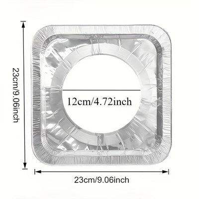 Cubierta Desechable de Aluminio para Estufas - Adecuada para Estufas de Gas y Eléctricas, Mantiene la Placa Limpia, Simplifica el Limpieza de Cocina