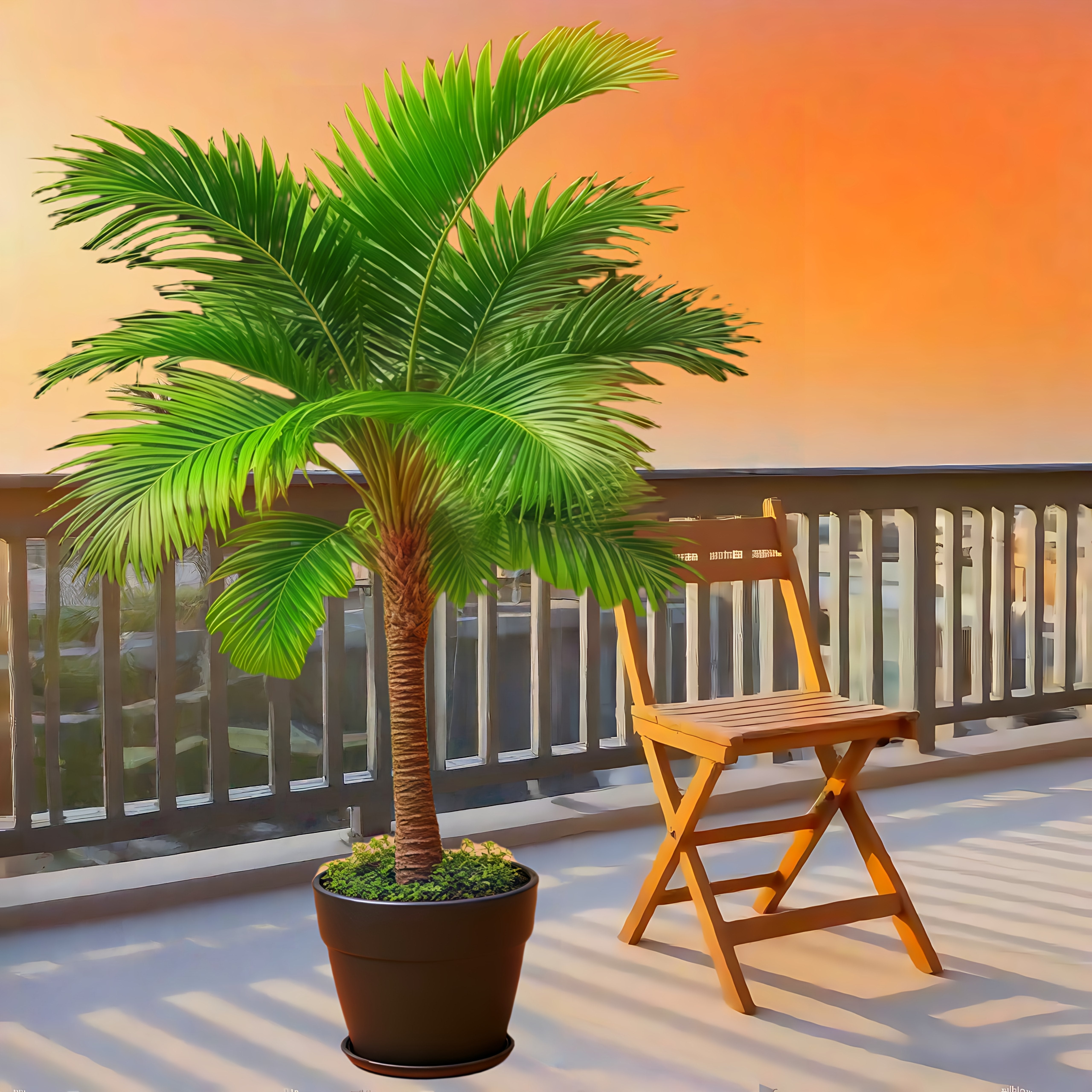 1pc Palmera Artificial Realista - Decoración Tropical Grande para Exterior/Interior, Sin Mantenimiento Necesario, Planta Sintética UV de Alta Calidad para Patio, Sala, Oficina, Jardín - Ideal para Navidad, Halloween, Día de la Independencia - Fácil Insta