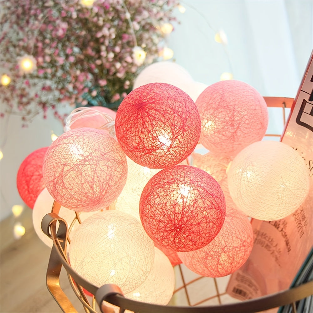 Luz de hadas redondas de 1.5m de color - 10 LED, brillo suave, ideal para decoración de vacaciones, bodas, fiestas y luces de Navidad en casa | Perfecto para fondos de fotografía y atmósfera festiva