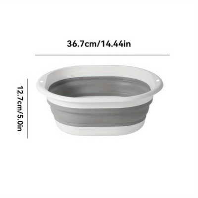 1 pieza de lavabo portátil plegable de plástico duradero, adecuado para el hogar, el dormitorio, el camping, estilo moderno, diseño de almacenamiento fácil.