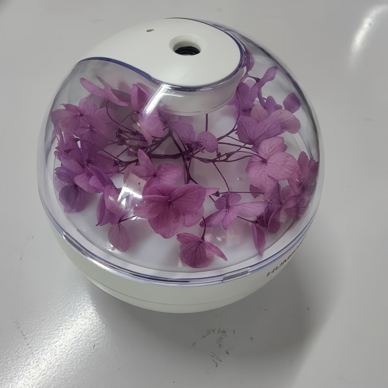 Humidificador USB con flores eternas - Purificador de aire silencioso de 220 ml con aromaterapia para hogar, oficina y escuela, sin batería, alimentado por USB