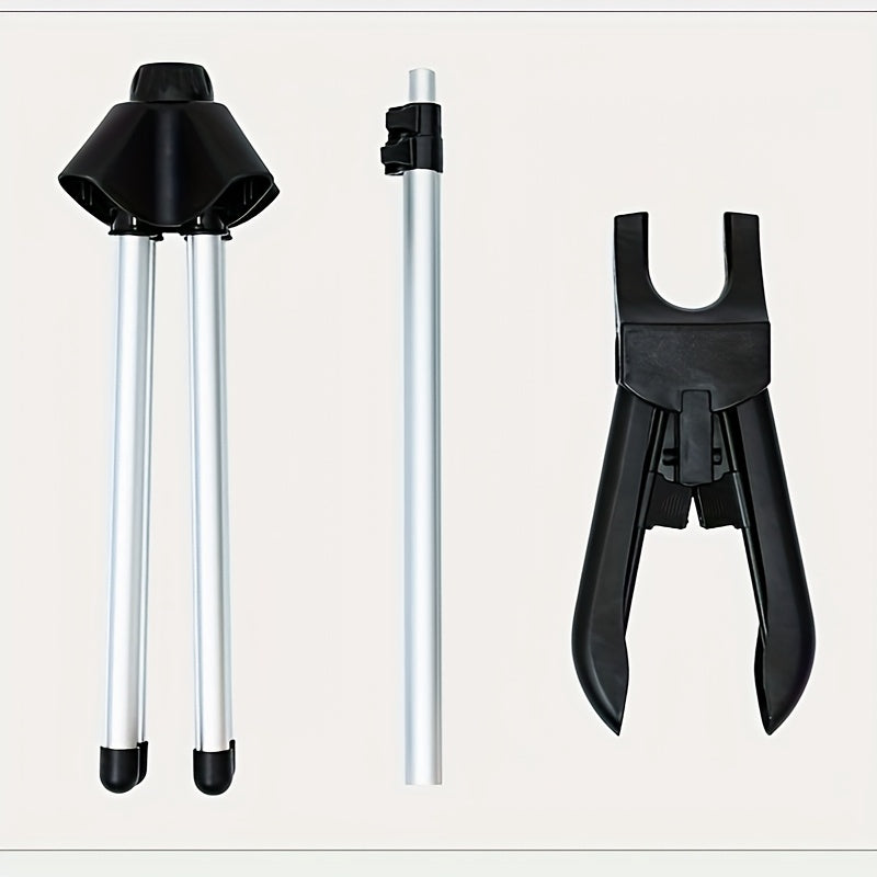 1 pieza de vaporizador de ropa portátil de aluminio con soporte - Capacidad de 4 kg, colgador de planchado manual para ropa, ideal para uso en casa y viajes, colgador de ropa de viaje | Diseño compacto | Estructura de metal duradera, vaporizador de ropa