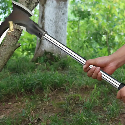 Guadaña de Acero al Manganeso Multifunción con Doble Punta y Hoja Duradera, Ideal para Agricultura, Jardinería, Corte de Leña, Actividades al Aire Libre y Más – Perfecta para Deshierbe, Tala, Pesca y Uso en Montaña (Sin Mango)