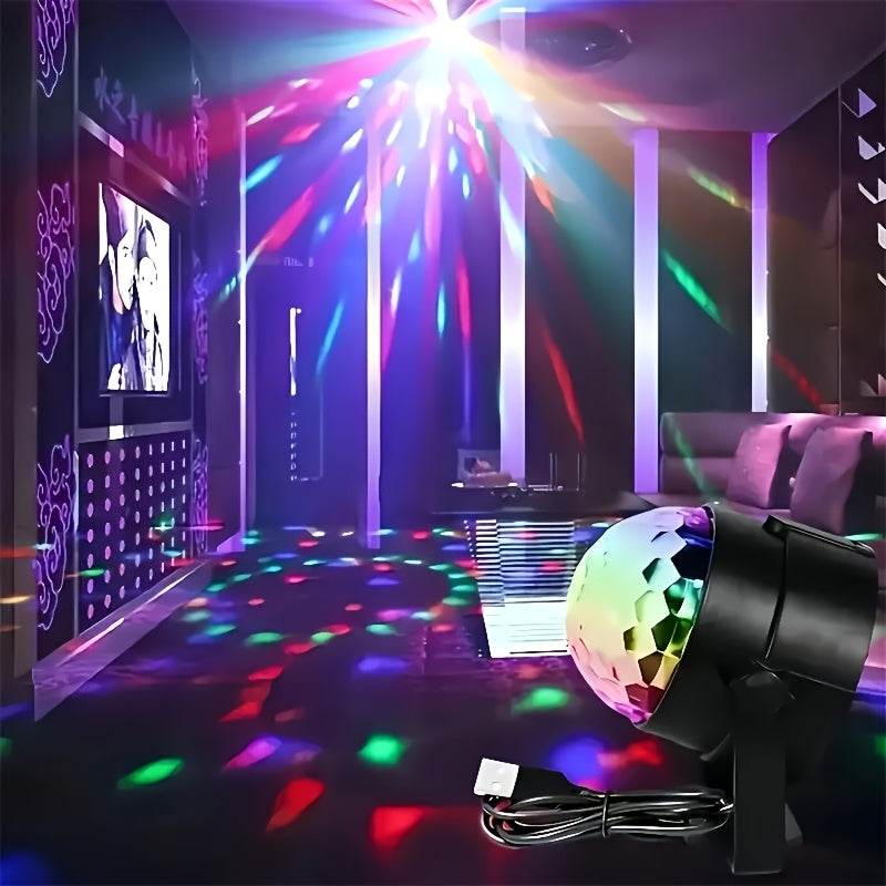 1 Bola Mágica de Luz con Control Remoto y Soporte, Lámpara Disco Cambia Colores para Fiestas DJ, Decoración Genial para Karaoke, Autos y Cumpleaños