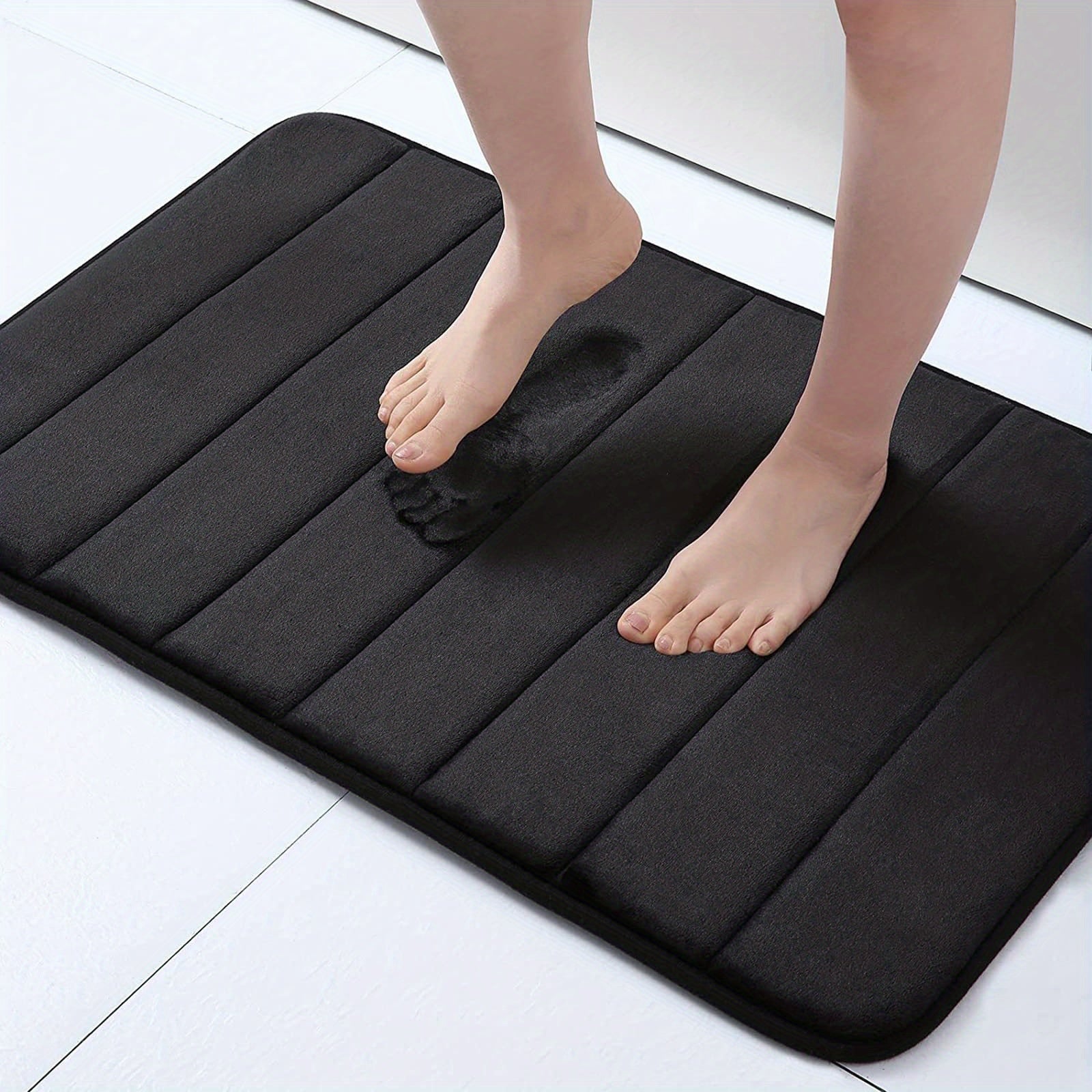 1 Pieza, Alfombra De Espuma Viscoelástica Para Baño, Antideslizante, Gruesa Y Suave, Absorbe El Agua Y Es De Secado Rápido, Lavable A Máquina, Para La Ducha, Alfombra De Entrada De Dormitorio, De Sala De Estar, Decoración De Habitaciones, Accesorios De B