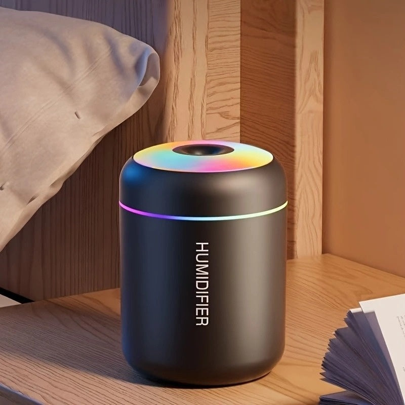 1/2 piezas de humidificador de luz colorida, carga USB, humidificador RGB, adecuado para hogar, cocina, dormitorio, oficina, Día de San Valentín, Día de la Madre, Día del Padre, elección perfecta para regalar.