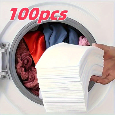 100 hojas atrapacolor para lavadora, evita que la ropa destiña y atrapa los tintes, mantiene la ropa limpia y reduce el sangrado de color, uso en lavadoras de alta eficiencia