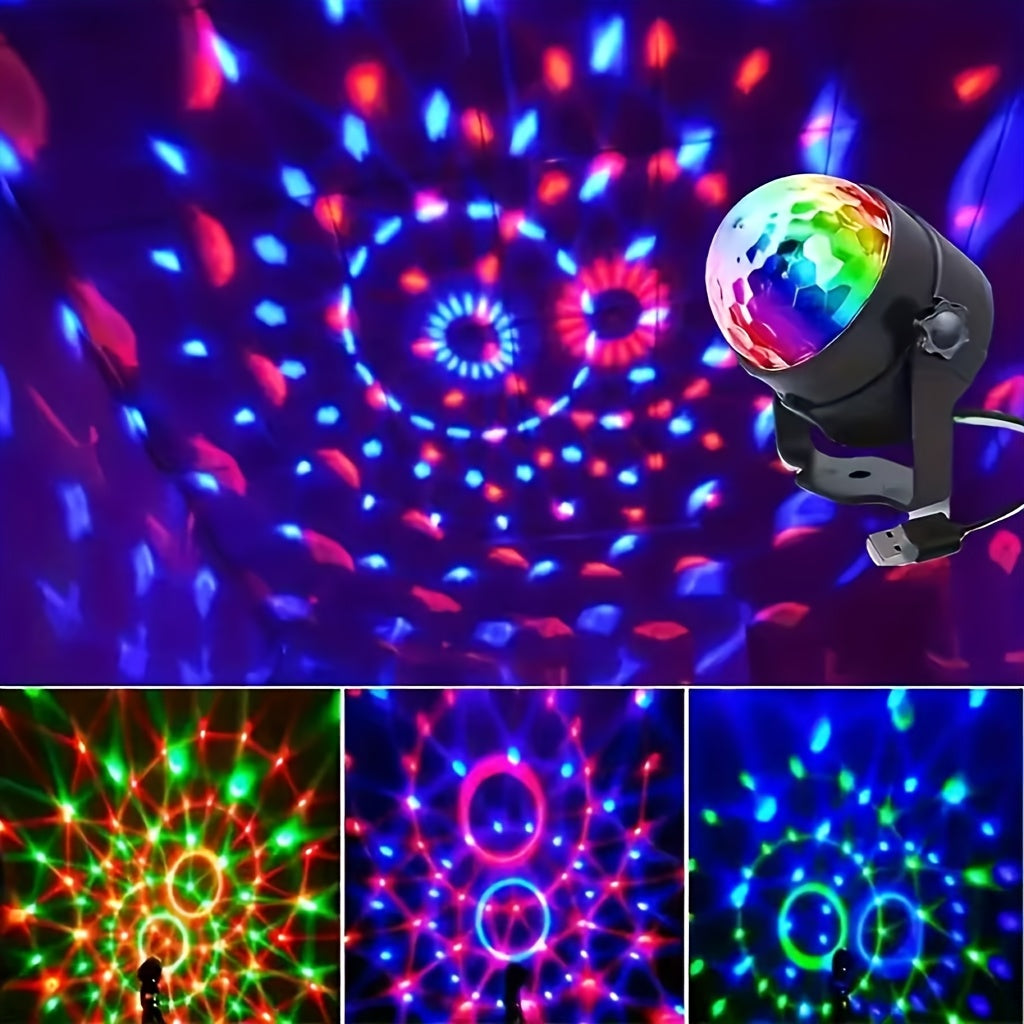 Un conjunto de luces de bola de discoteca alimentadas por USB, luces de fiesta LED, bolas mágicas para encimera, luces de DJ interiores para todo tipo de habitaciones - adecuado para bailes en la sala familiar, bares, karaokes, decoración del hogar en el