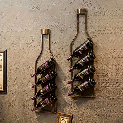 Soporte de vino de bronce vintage, capacidad para 4 botellas, caja de almacenamiento decorativa para bar hogareño, decoración temática de vino | Soporte elegante de vino, soporte de botella de vino