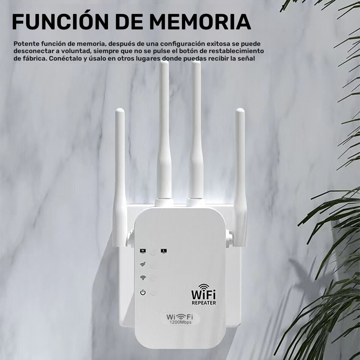 Repetidor de señal Wi-Fi inalámbrico de doble banda 2.4G/5G, 1200Mbps, amplificador de cobertura para el hogar, extensión de red y enrutador/AP