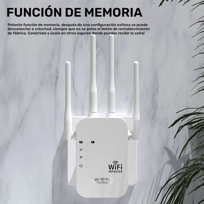 Repetidor de señal Wi-Fi inalámbrico de doble banda 2.4G/5G, 1200Mbps, amplificador de cobertura para el hogar, extensión de red y enrutador/AP