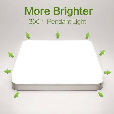 Plafón LED Cuadrado Ming&Ben de 34W - Modos de Blanco Cálido, Frío y Neutro, Diseño Ultrafino, Fácil Instalación, AC 100-240V - Ideal para Decoración de Dormitorio Moderno, Sala de Estar y Cocina, Decoración de Dormitorio