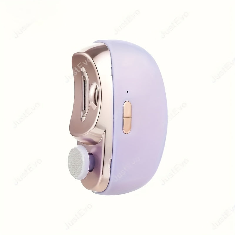 Amoladora de Uñas Eléctrica con Función 2 en 1: Presiona y Mantén por 3 Segundos para Activar, Velocidades Ajustables (2 Niveles), Herramienta Portátil Automática con Almacenamiento Integrado y Protector de Seguridad – Esencial para el Hogar y Viajes