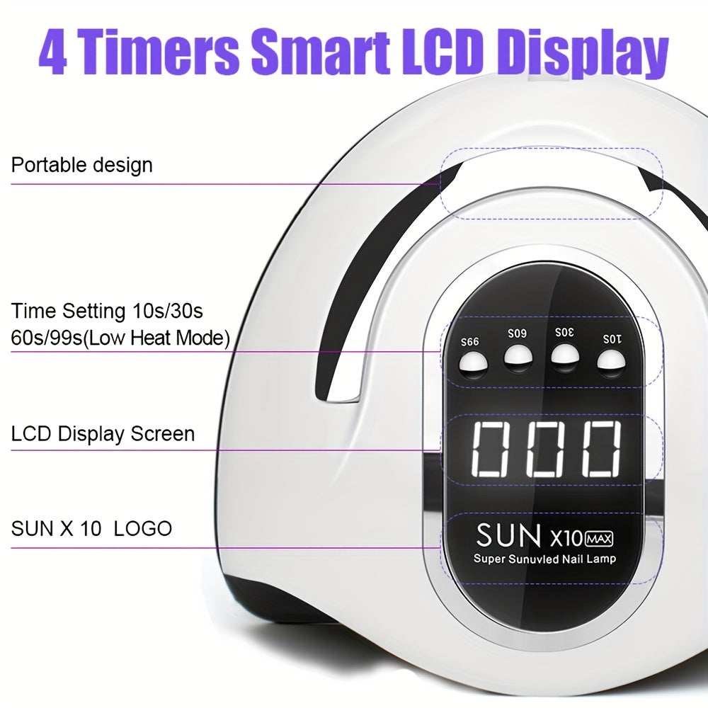 Lámpara LED para uñas con 66 luces, secadora de esmalte en gel con sensor inteligente, máquina para manicura, equipo para salón de uñas
