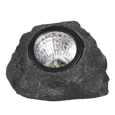 1 lámpara de piedra solar - Luz de paisaje exterior de imitación de piedra con pantalla de vidrio, montaje semienterrado de plástico duradero para jardín, patio, decoración de villa, bodas y celebraciones de cumpleaños, instalación fácil, luces solares p