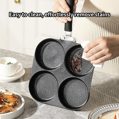 1 sartén para huevos antiadherente, sartén para tortitas de desayuno, sartén de hierro fundido para hamburguesas de huevo, compatible con estufa de gas y eléctrica, múltiples cocinas, herramientas ideales de cocina, suministros de cocina, accesorios de c