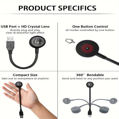 Luces De Estrellas USB Coloridas, Luces De Escenario Para DJ, Luces Decorativas Para Habitación, Luces De Ambiente De Coche Llenas De Estrellas