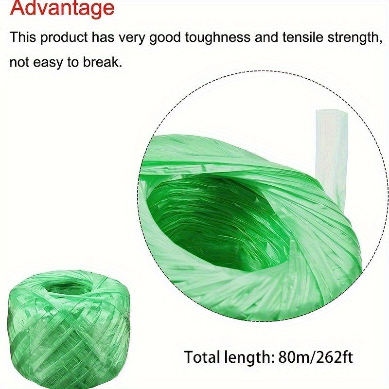 2 Rollos de Cuerda de Polinilón Verde Resistente - Flexible, Antidesgarro, para Jardinería, Manualidades, Empaque y Hogar - Sin Necesidad de Electricidad, Uso Interior/Exterior - Equivalente a Otros Marcas, Suministros para Manualidades, Cordel Duradero,