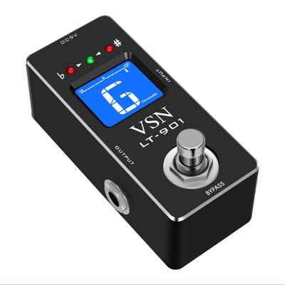 Pedal de afinador VSN, Pedal de afinador cromático con indicador de tono para guitarra eléctrica y bajo True Bypass