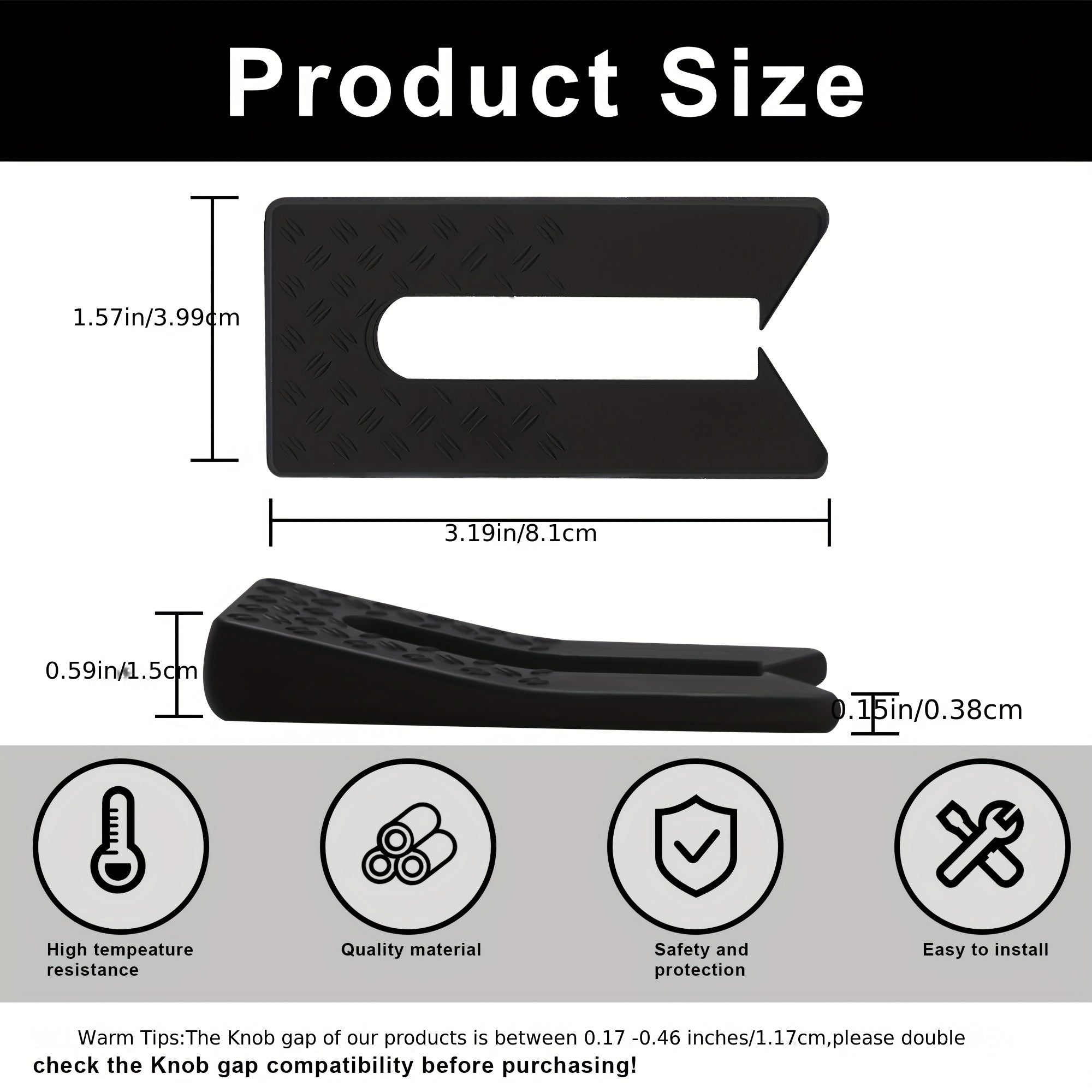 4/5pcs Cierres para Pomos de Estufa, Cierres para Pomos de Estufa de Gas, Cierre para Pomos de Horno a Prueba de Niños, Diseño Duradero (Negro)