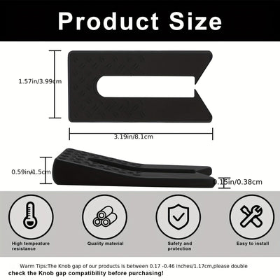 4/5pcs Cierres para Pomos de Estufa, Cierres para Pomos de Estufa de Gas, Cierre para Pomos de Horno a Prueba de Niños, Diseño Duradero (Negro)