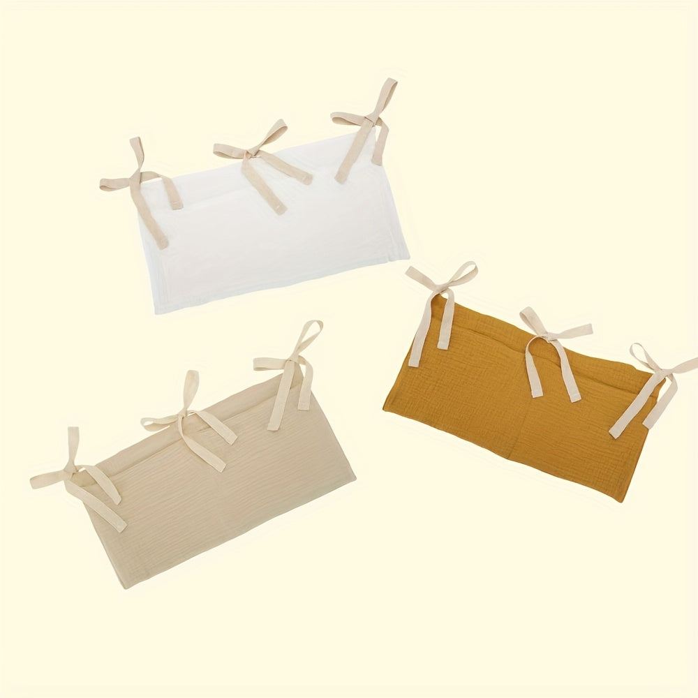 Juego de 3 Bolsas Organizadoras Suaves en Colores Combinados, Almacenamiento Multiusos para Pañales y Toallitas con Correa Colgante para Fácil Transporte, Funda de Cama Ultra-Suave de Secado Rápido