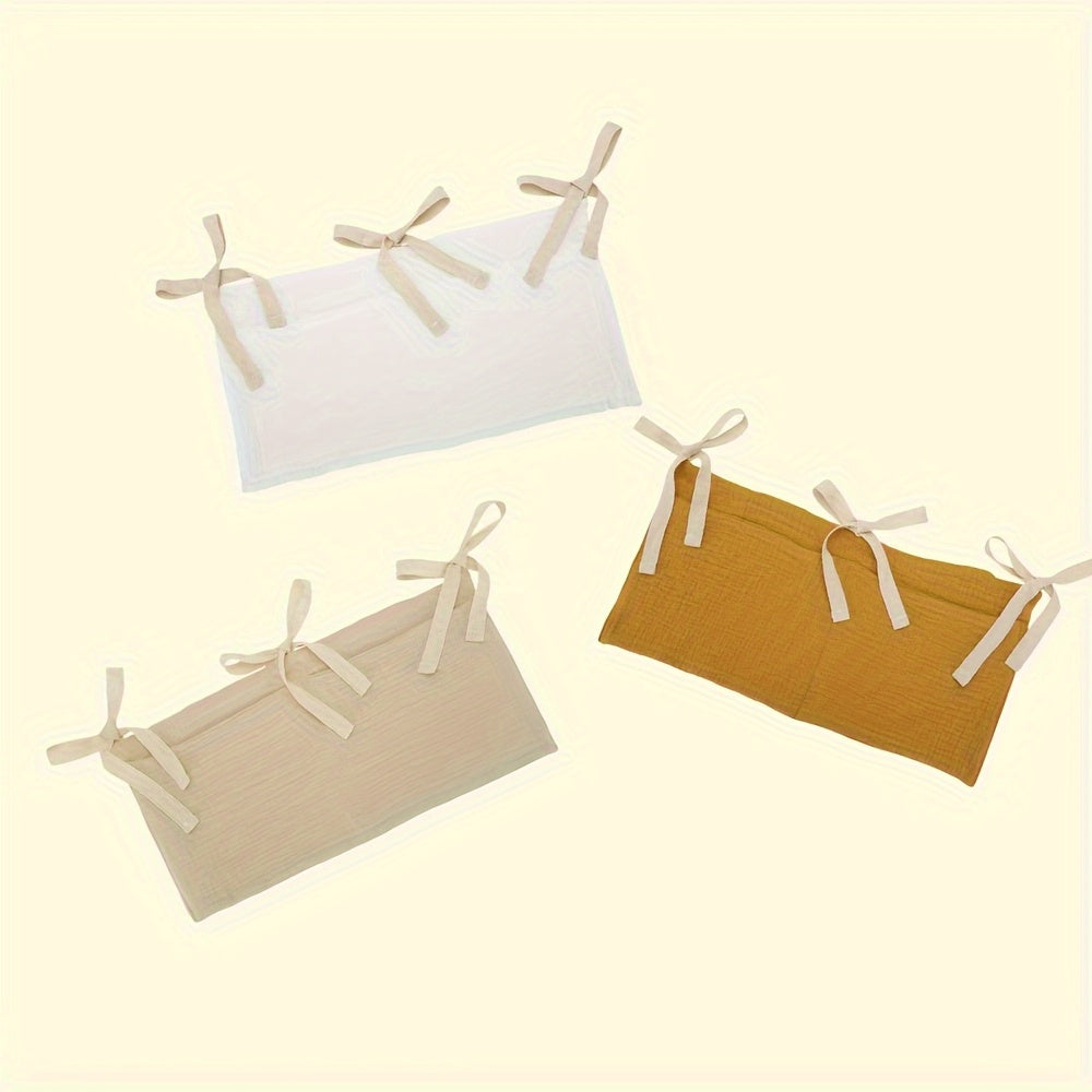 Juego de 3 Bolsas Organizadoras Suaves en Colores Combinados, Almacenamiento Multiusos para Pañales y Toallitas con Correa Colgante para Fácil Transporte, Funda de Cama Ultra-Suave de Secado Rápido
