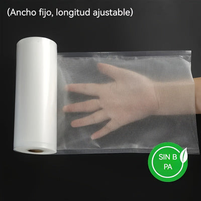 3 Metros de Bolsas Selladoras al Vacío para Conservación Extendida de Alimentos, Varios Tamaños Disponibles, Perfectas para Sous Vide, Congelador y Frescura Duradera. Ideales para Hogar, Cocinas Comerciales y Almacenamiento a Granel, Mantienen el Sabor y