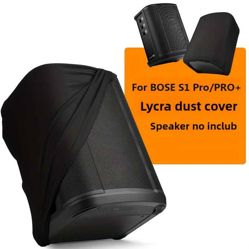 1pieza Funda de polvo Bose S1 Pro/S1 Pro+, Funda protectora elástica con banda elástica, Funda para altavoz portátil, Material de poliéster, Lavar en máquina, Negro - Excluye altavoz