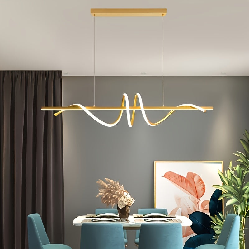 Lámpara de techo LED espiral moderna - Soporte de metal ajustable y extraíble con pantalla de acrílico, montaje semienterrado para dormitorio, sala de estar, pasillo - Conectado eléctricamente, 85V-265V, ideal para regalos de Navidad, oficina de vacacion