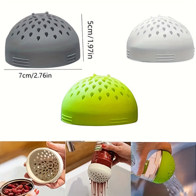 1/2 piezas - Filtro de silicona para latas: mini colador multiusos para escurrir los alimentos sin esfuerzo, accesorios de cocina para el hogar - Color a escoger