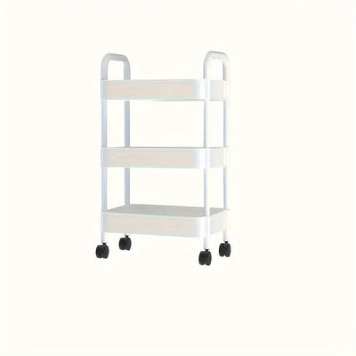 Carrito de Almacenamiento Rodante Multinivel FUXUEFENG - Organizador de Plástico Blanco Versátil para Cocina, Baño y Dormitorio, Regalos de Navidad, FUXUEFENG