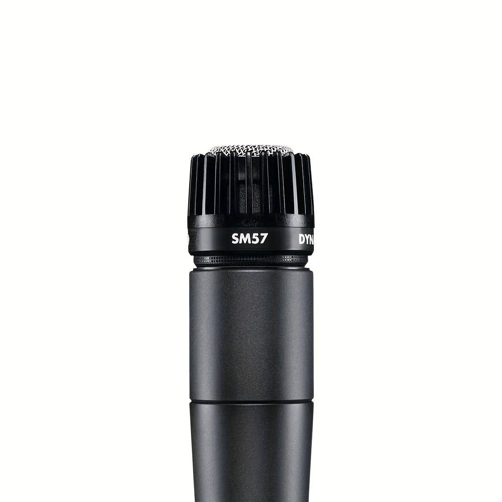 Micrófono dinámico para instrumentos G-MARK SM57 - Calidad profesional, portátil de mano, diseño con clip para presentaciones en vivo y grabación, ideal para baterías y amplificadores, diámetro de 3.2 cm, largo de 15.7 cm, ancho de 2.3 cm, 0.9 pulgadas,